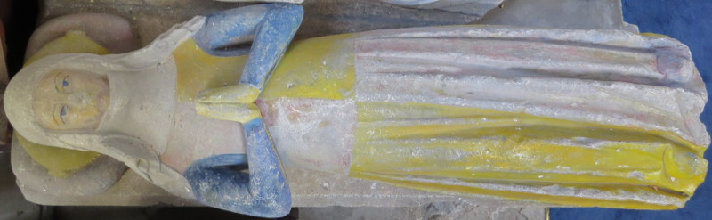 Wales St Athan - St Athan William Berkrolles 1327 and wife Phelice de Vere